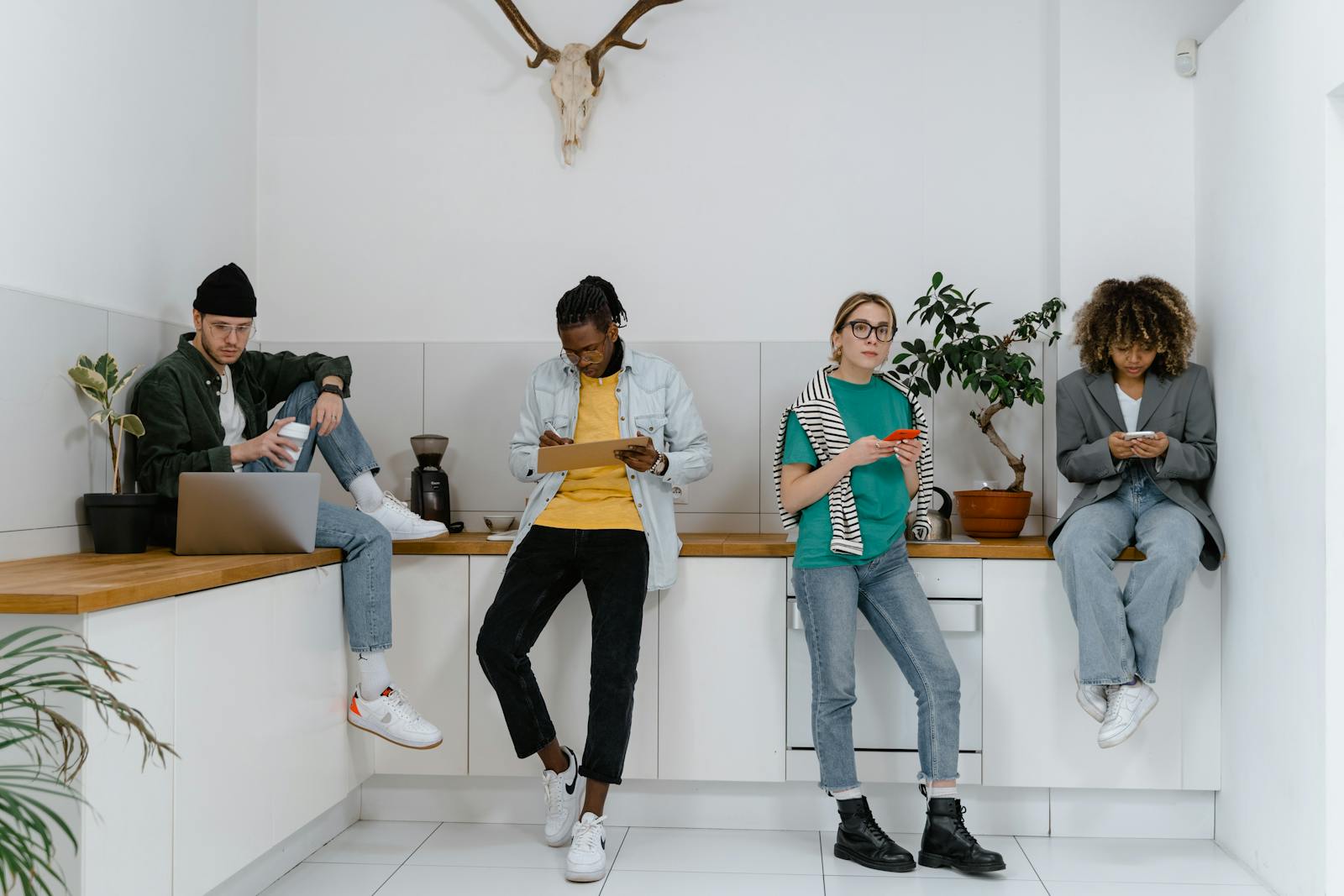 Modern office breakroom